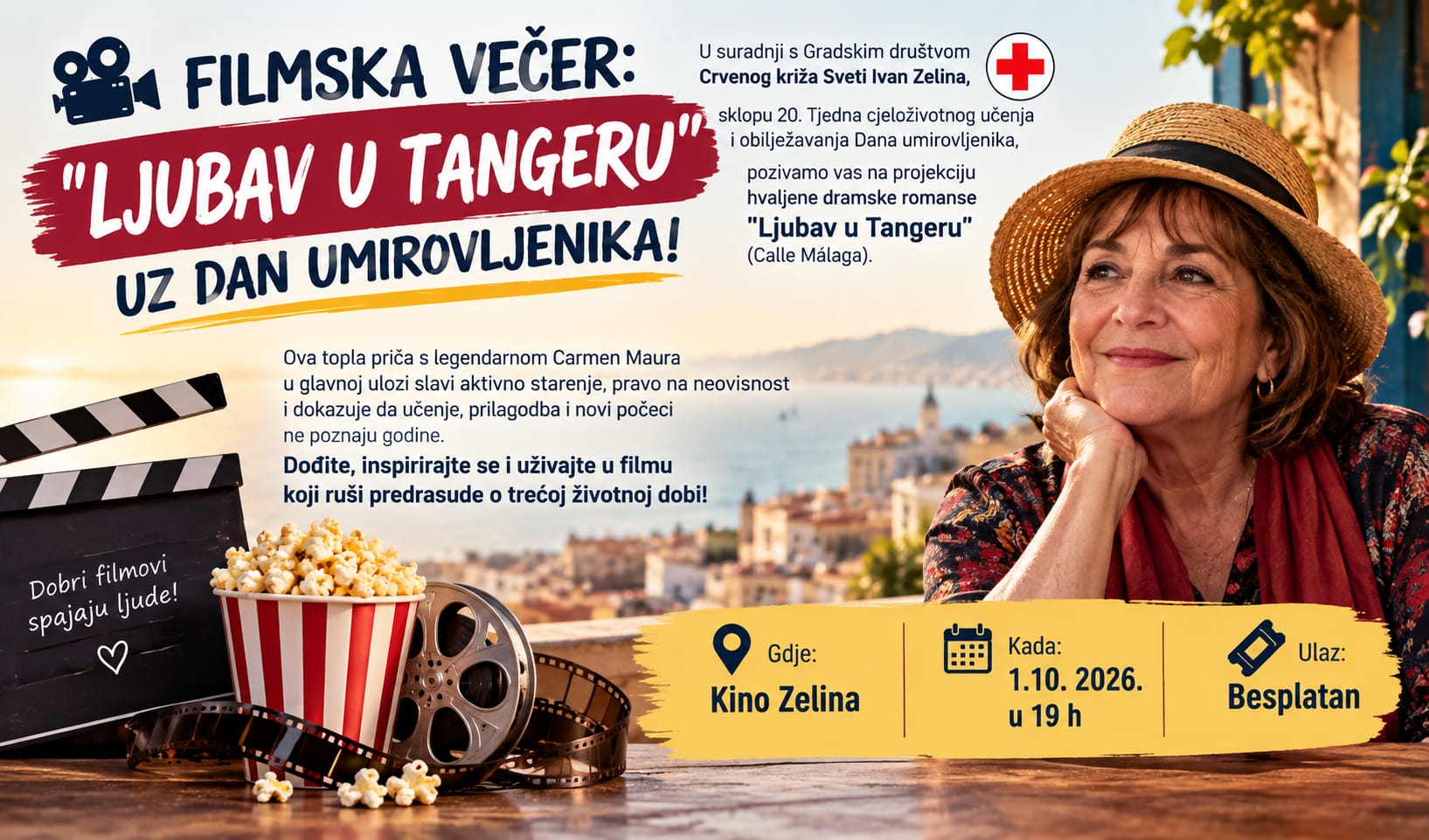 FILMSKA VEČER: "LJUBAV U TANGERU" UZ DAN UMIROVLJENIKA!