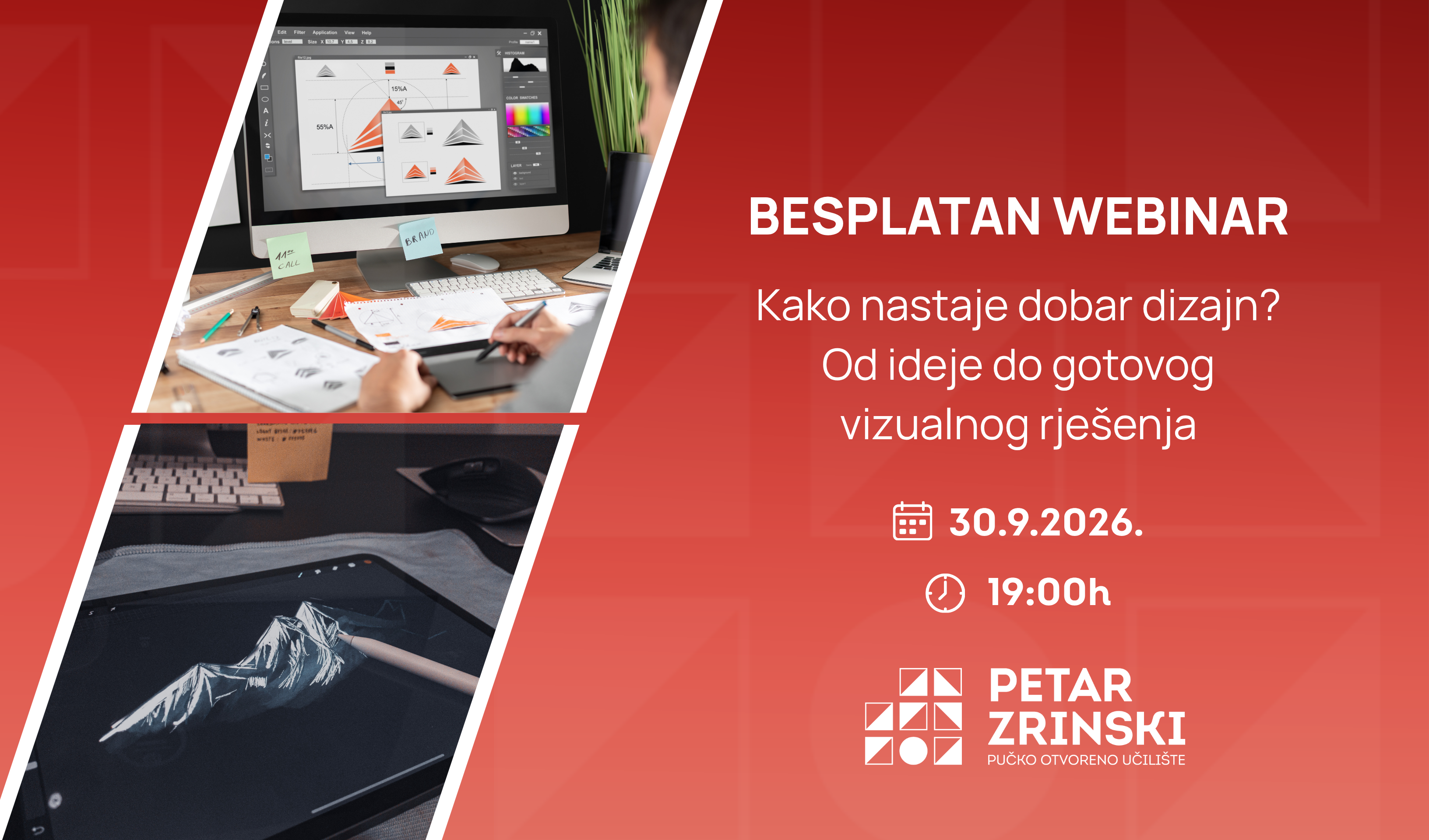 Besplatan webinar - Kako nastaje dobar dizajn? Od ideje do gotovog vizualnog rješenja