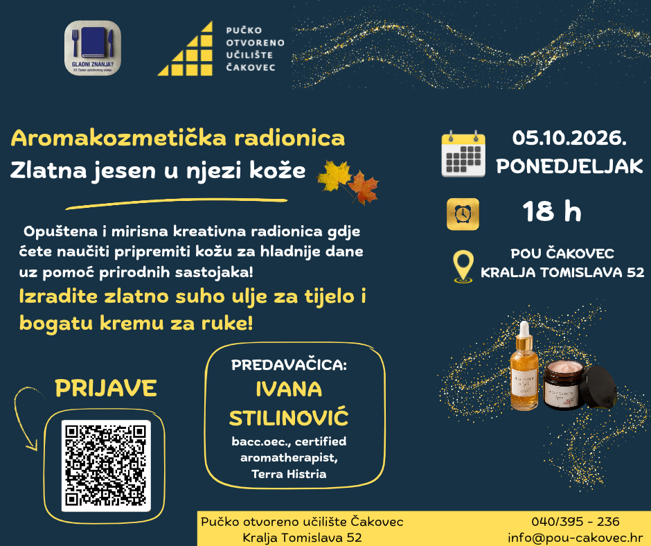 Aromakozmetička radionica - Zlatna jesen u njezi kože