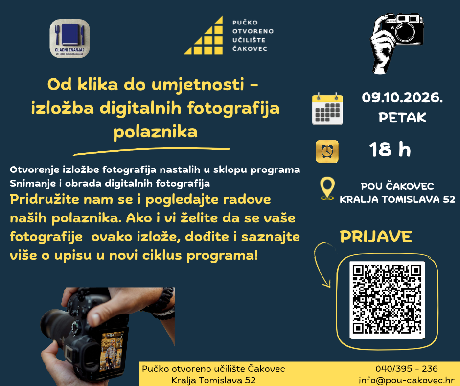Od klika do umjetnosti - izložba digitalnih fotografija polaznika
