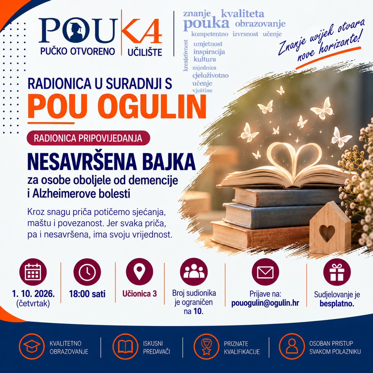 Radionica pripovijedanja - Nesavršena bajka za osobe oboljele od demencije i Alzheimerove bolesti