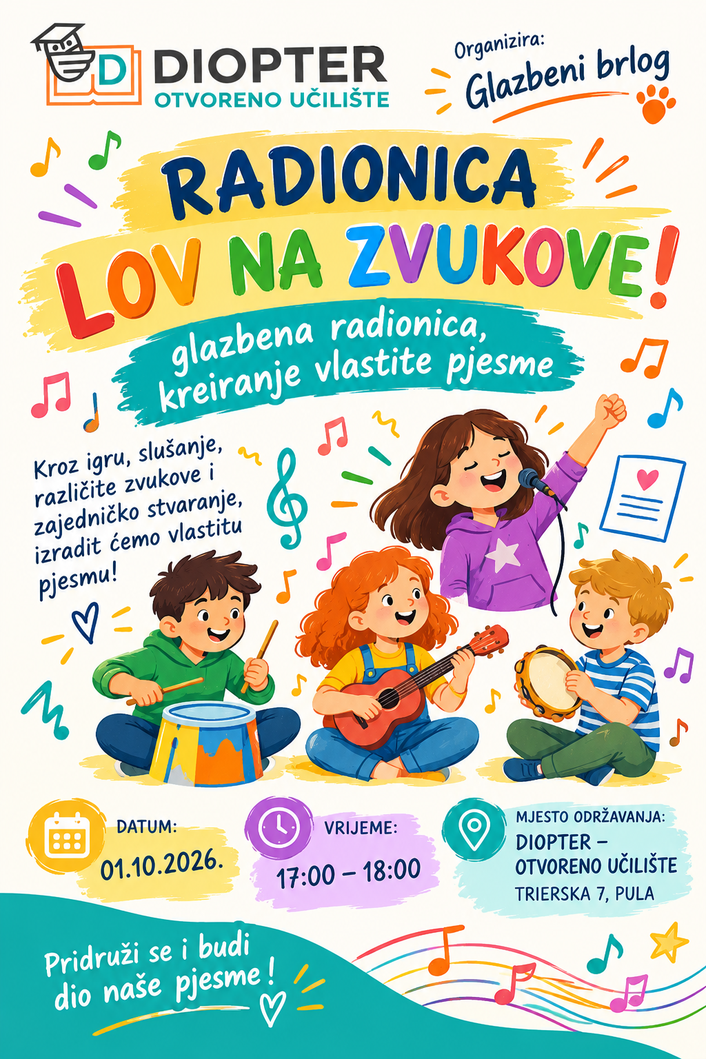 Lov na zvukove! - glazbena radionica za djecu