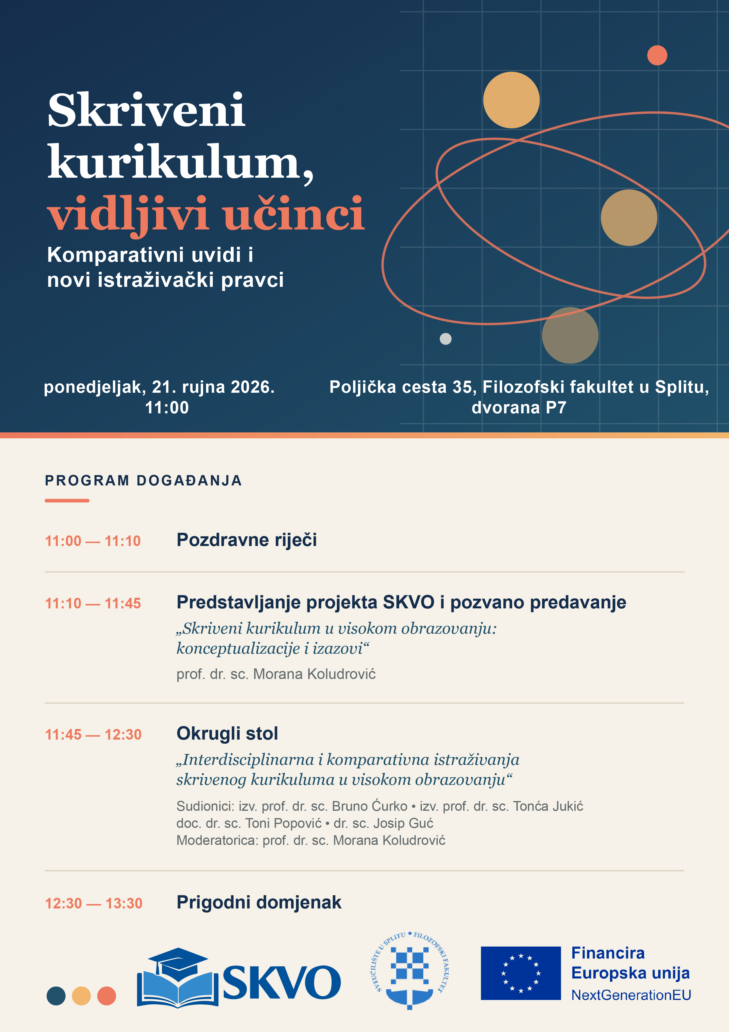 Okrugli stol „Skriveni kurikulum, vidljivi učinci - Komparativni uvidi i novi istraživački pravci"