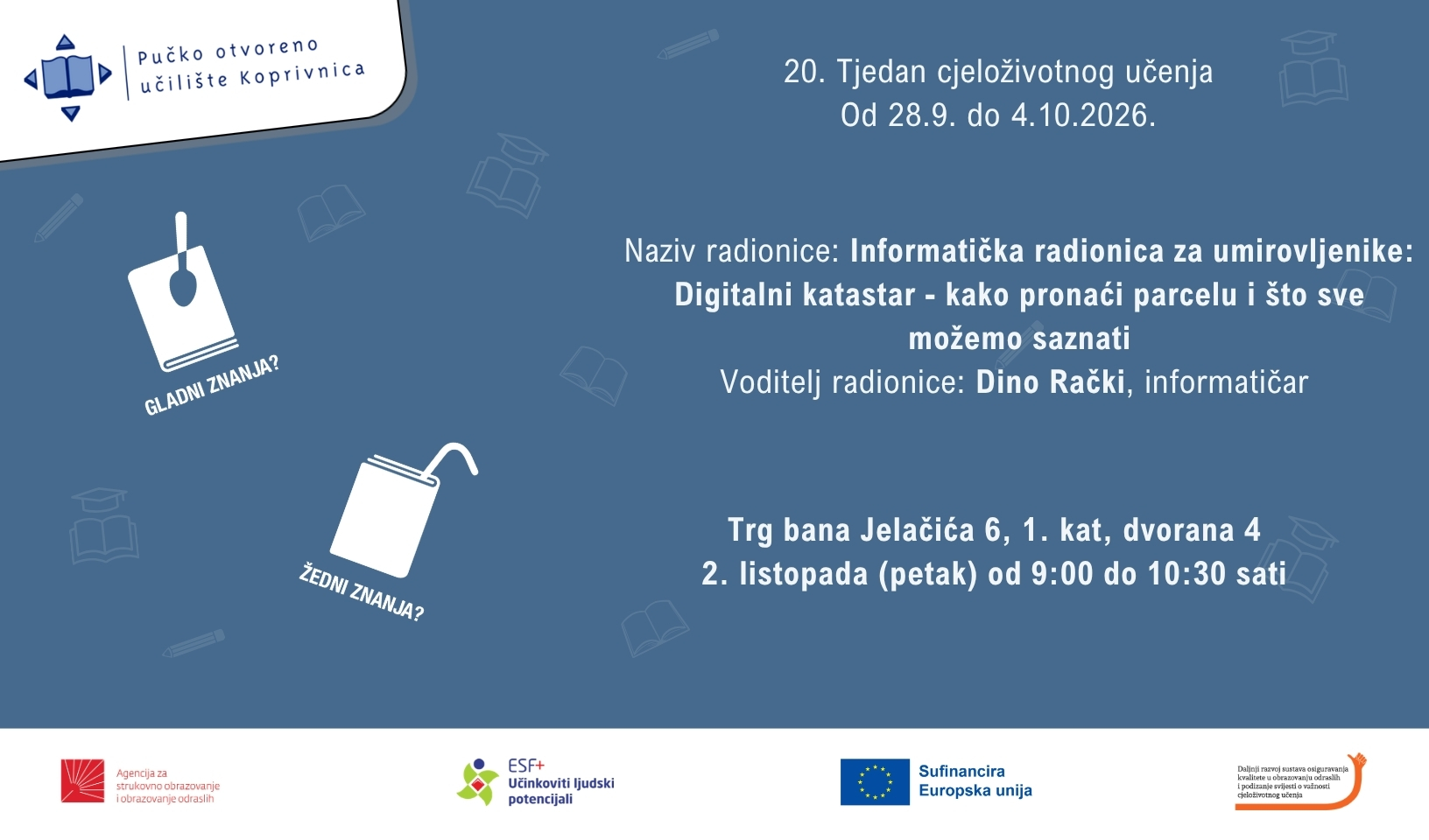 Informatička radionica za umirovljenike: Digitalni katastar - kako pronaći parcelu i što sve možemo saznati