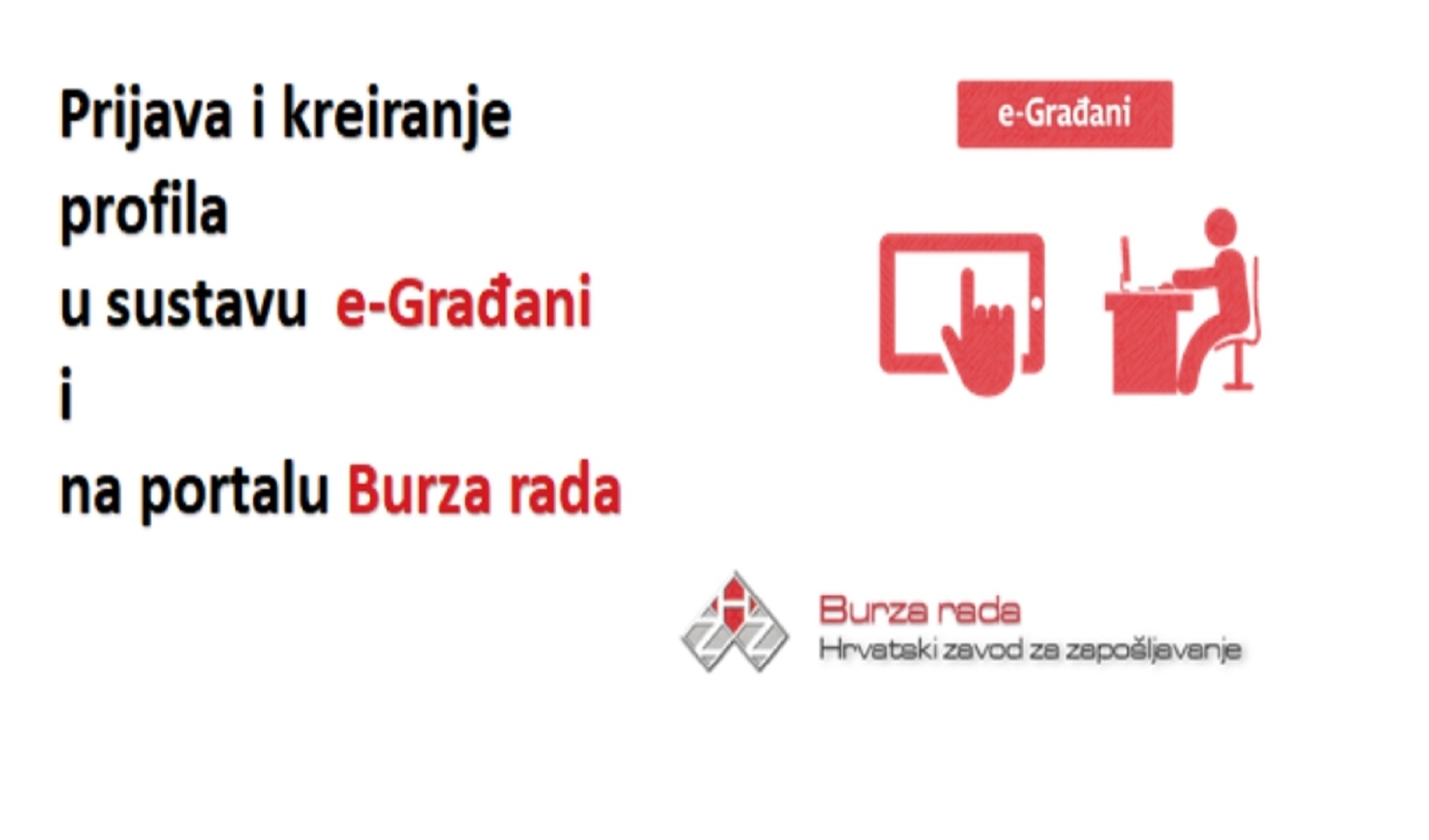 Prijava i kreiranje profila u sustavu e-Građani i na portalu Burza rada