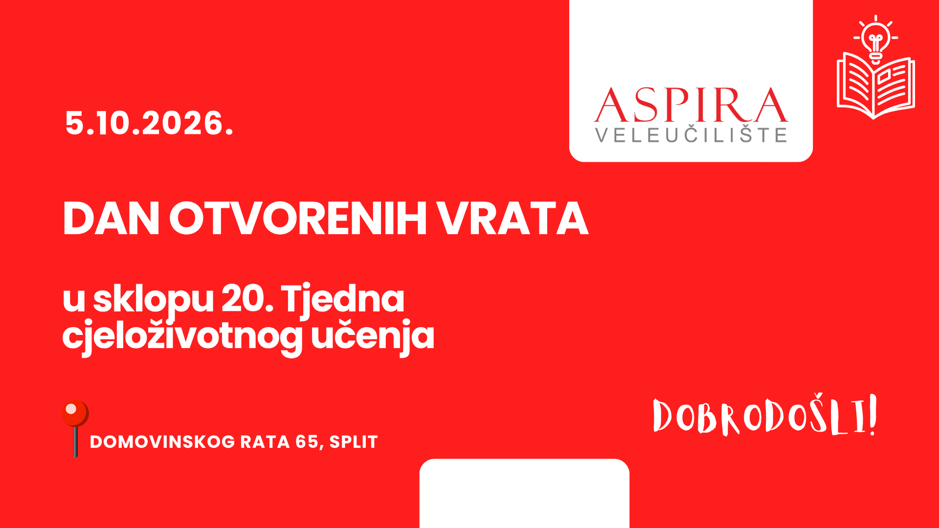 20. Tjedan cjeloživotnog obrazovanja - DAN OTVORENIH VRATA
