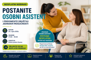 Besplatni webinar: Postanite osobni asistent i pridonesite društvu jednakih mogućnosti